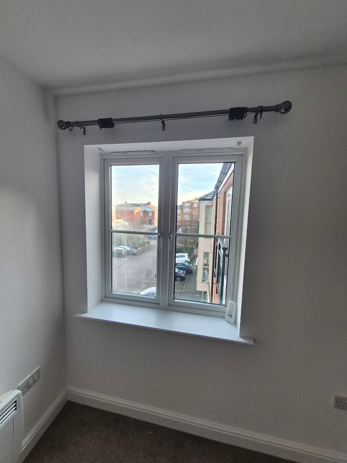After — Curtain pole and blind fitting completed, professional installation, Lincolnshire