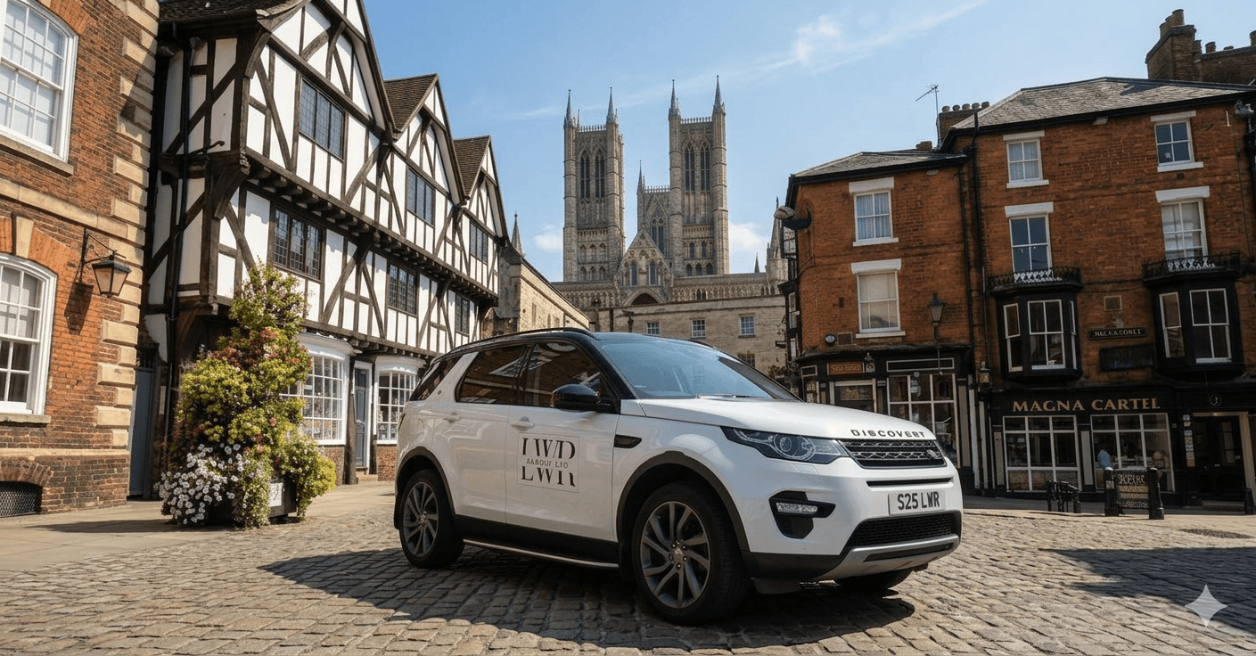 LWR Group branded van in Lincoln — local handyman and property maintenance
