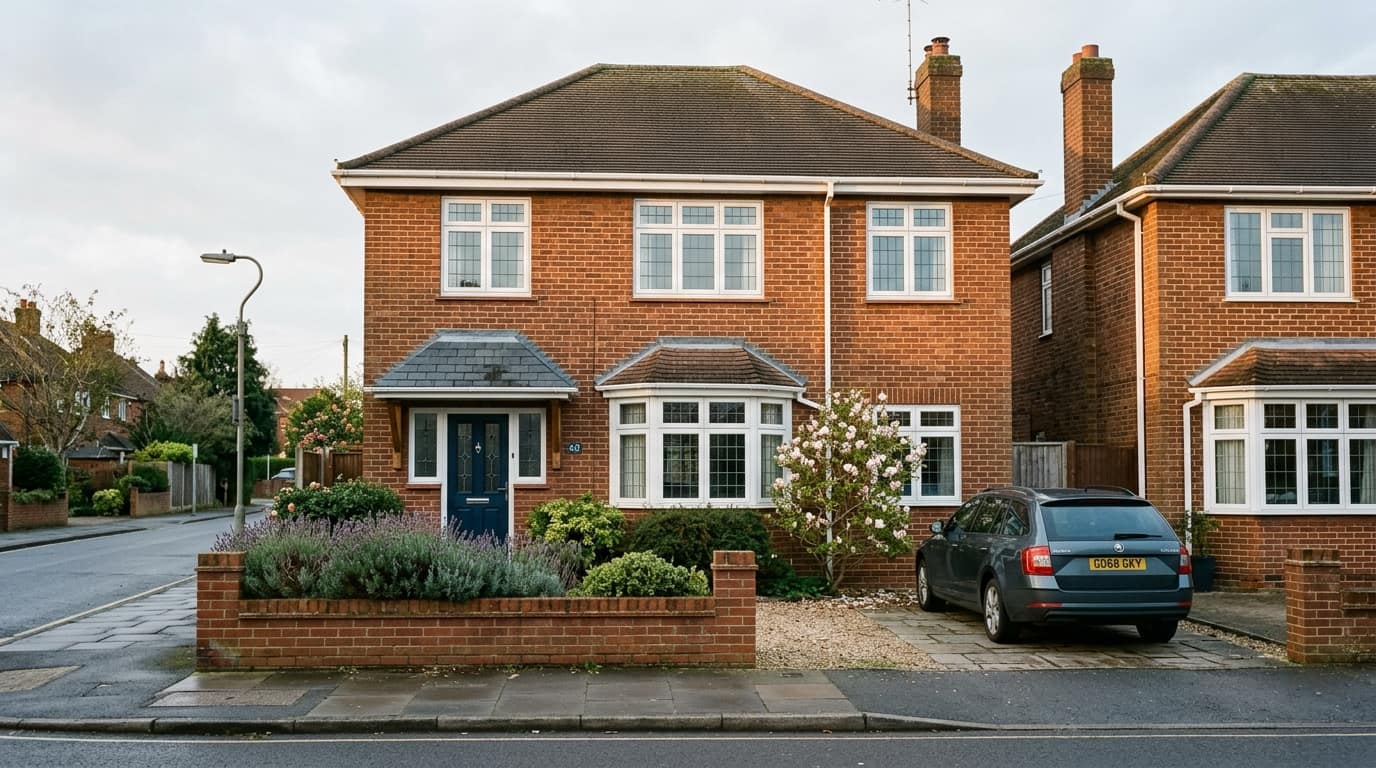 A traditional British red-brick family home in Lincoln — LWR Group helps homeowners with painting, gardens and repairs