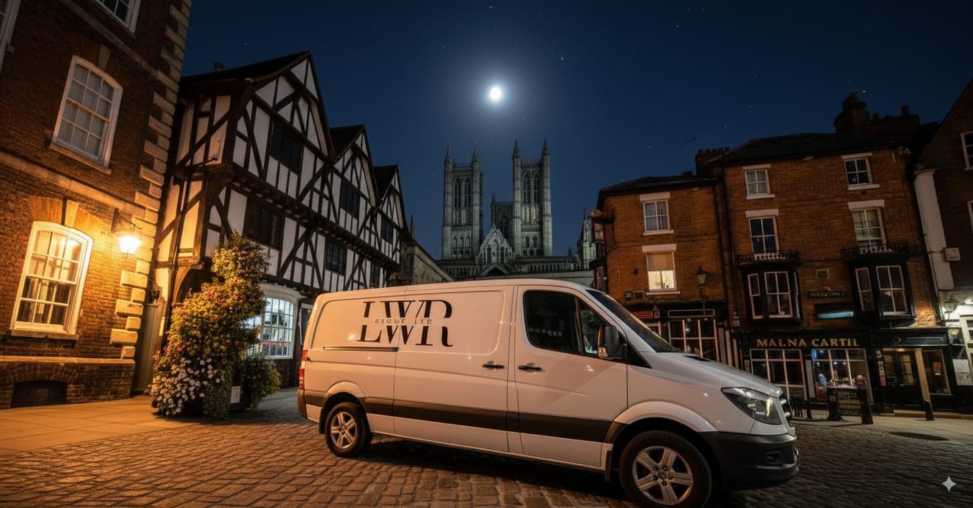 LWR Group van — house clearance and waste removal in Lincoln