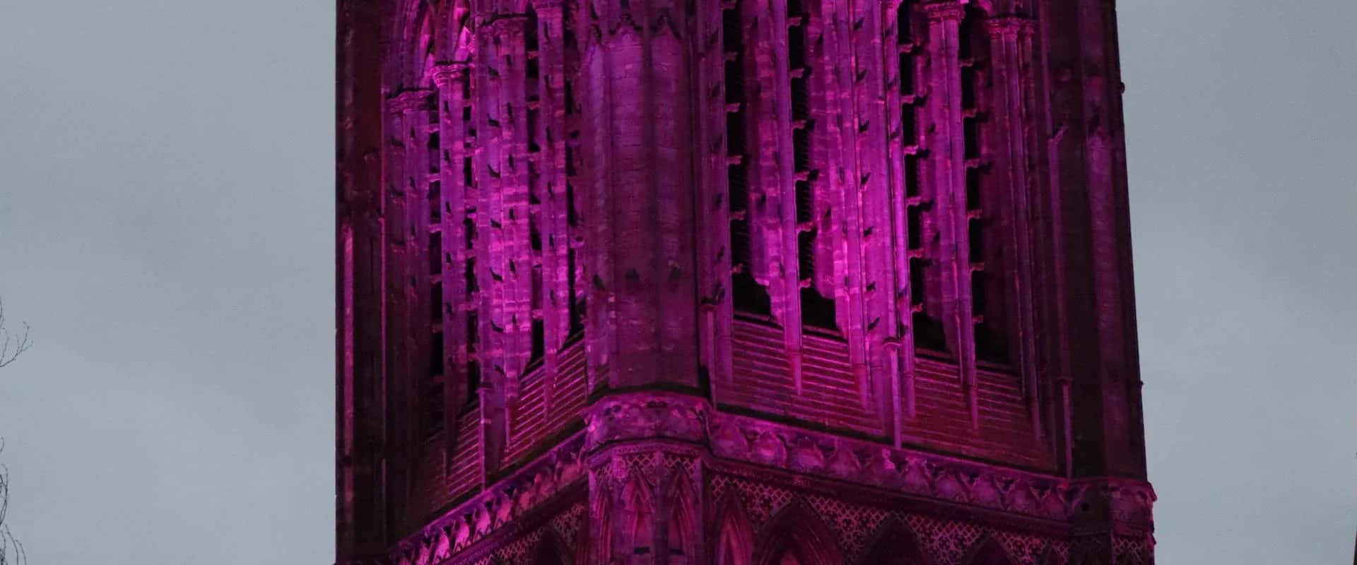 Lincoln Cathedral illuminated against the night sky