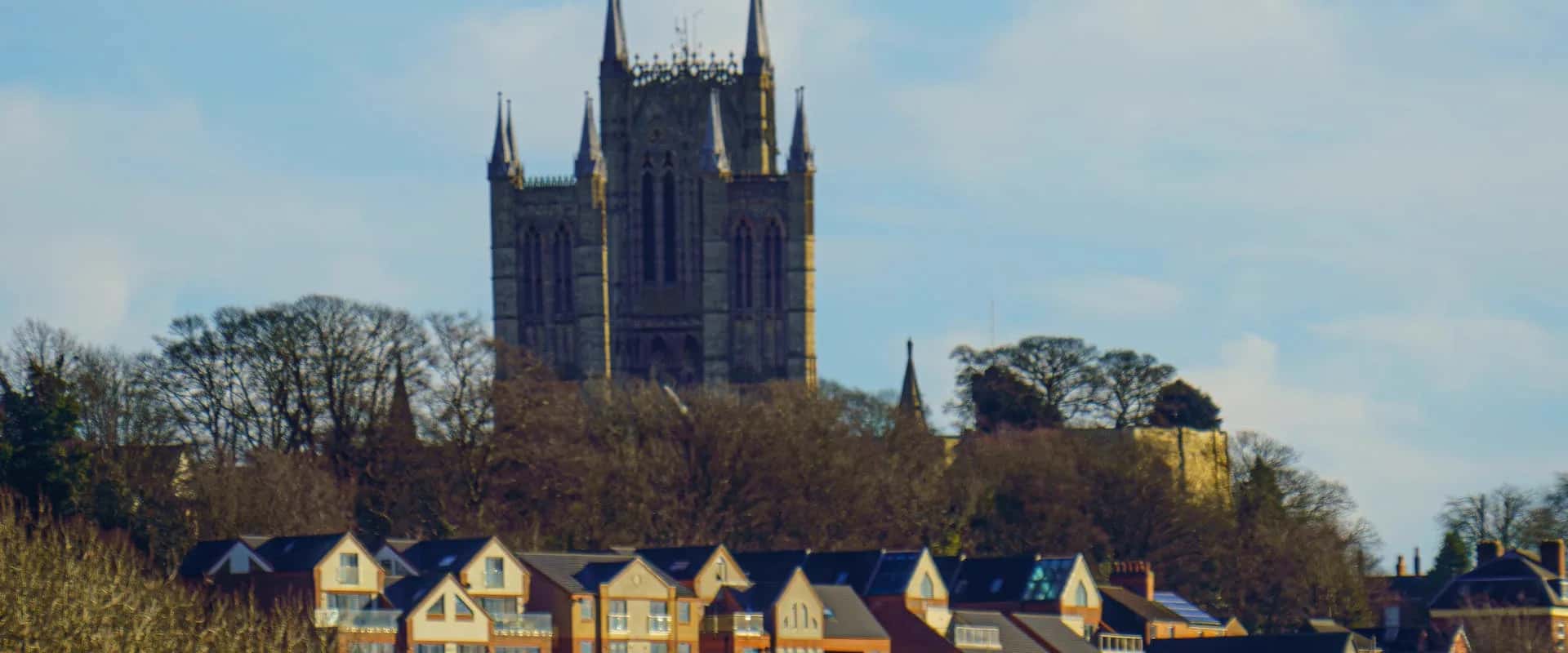 Lincoln Cathedral rising over Lincolnshire rooftops — LWR Group's base for county-wide property maintenance