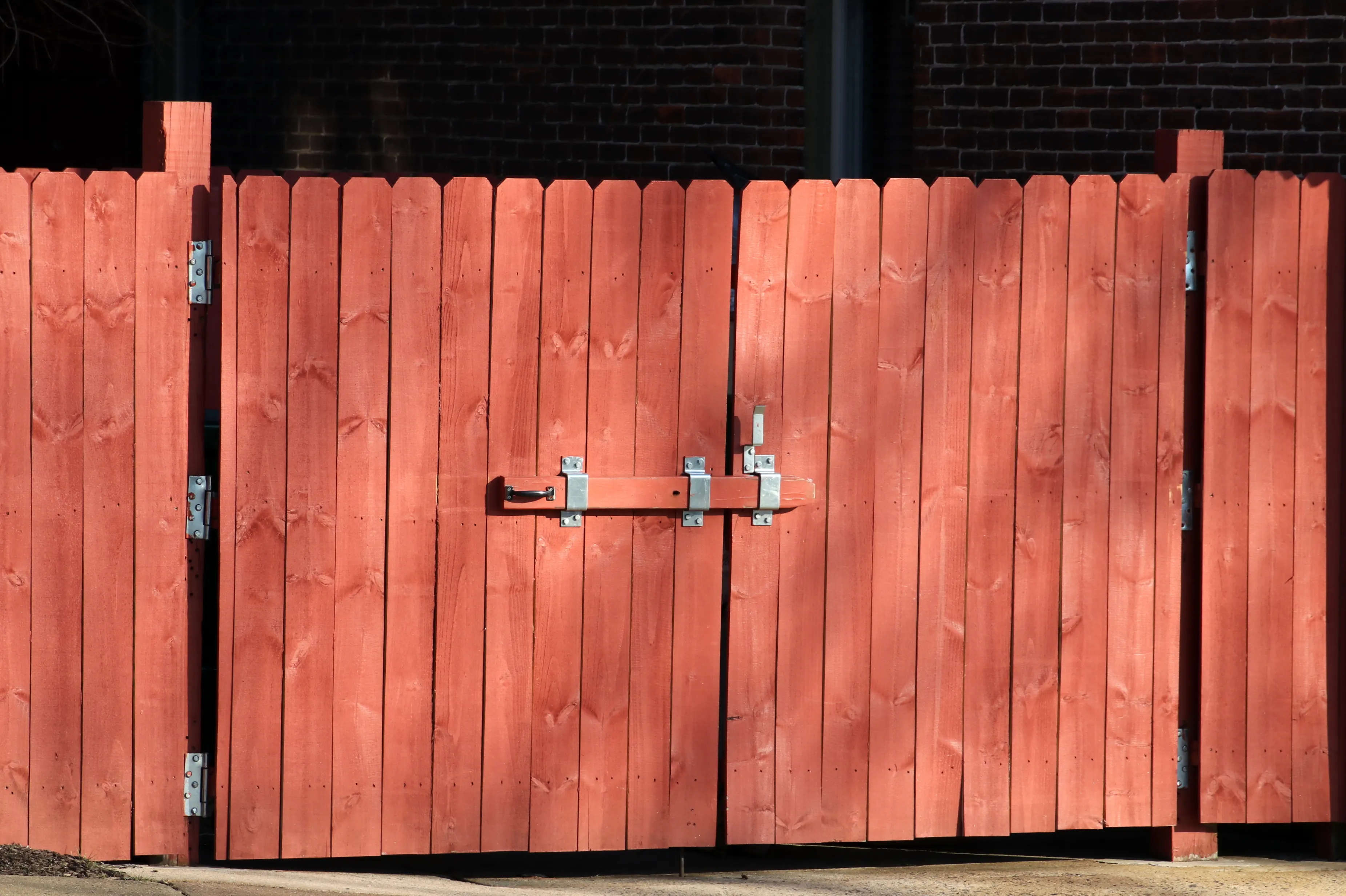 Wooden garden fence panels and gate